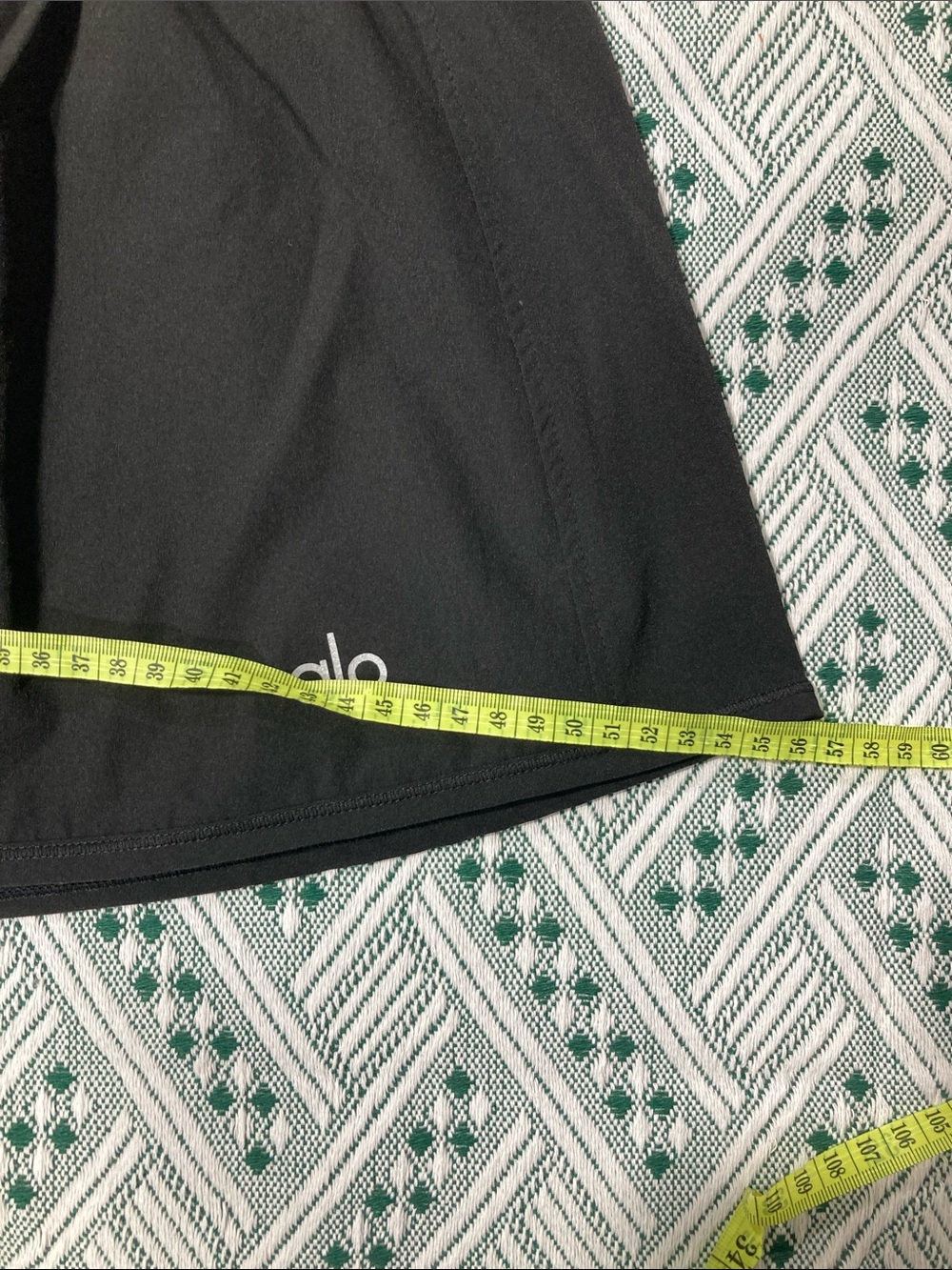 ALO Yoga Black Athletic Skirt with Logo Waistband - Picture 9 of 9